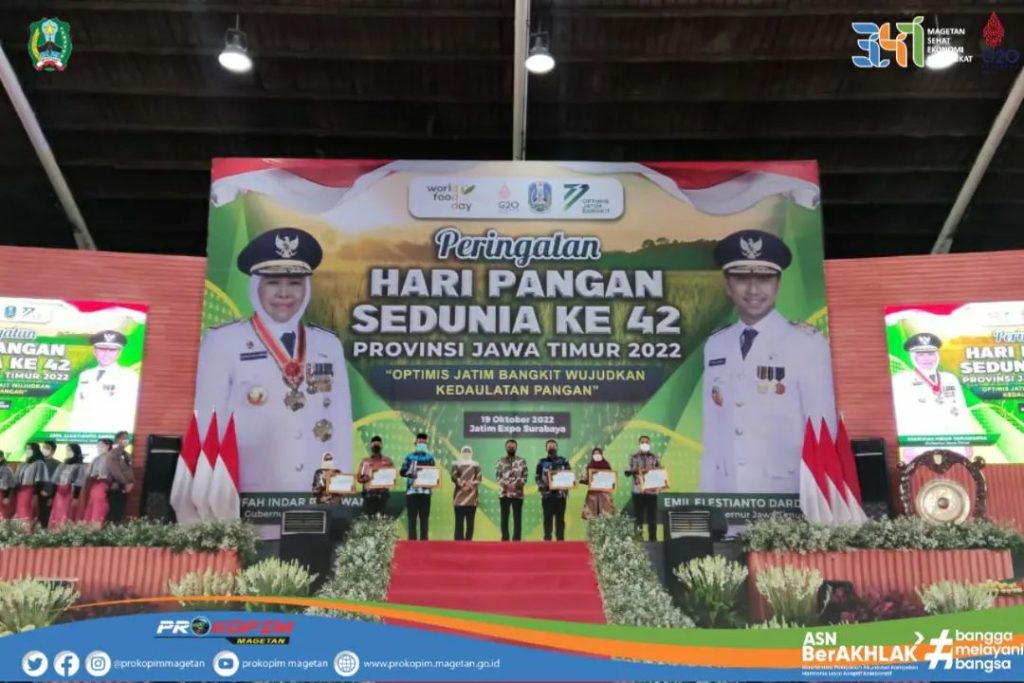 Kabupaten Magetan Raih Award Peduli Ketahanan Pangan Jawa Timur Tahun